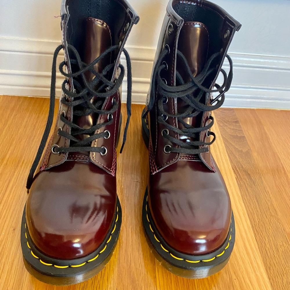 Dr. Martens 1460 8-Eye Vegan Boot -  Cherry Red Women’s Size 7 (EU 38) 🍒 - Picture 2 of 6